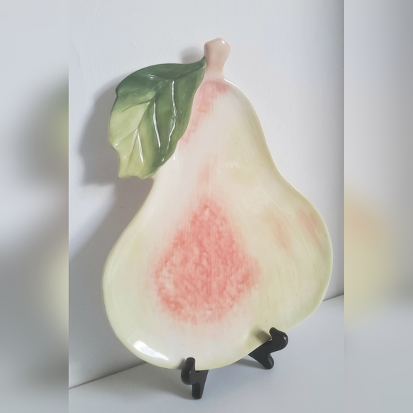 Vintage Ceramic Fitz and Floyd Pear Plate - Picture 4 of 5